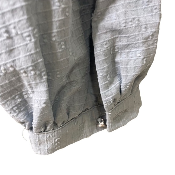 Zara Swiss Dot Blouse Long Sleeve Light Blue Size Large 8574 025 406 - Picture 7 of 10